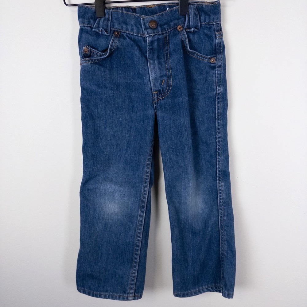 Vintage Levi's Bootcut Jeans‎ Blue Orange Tab Denim Retro Western 80s Kids Sz 5